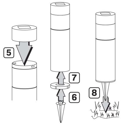 Lâmpada Solar LED BART LED/1,2V 150 mAh IP44