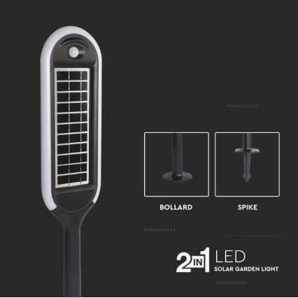 Lâmpada solar LED com sensor BOLLARD LED/5W/5,5V 70 cm 4000K IP65 2000 mAh