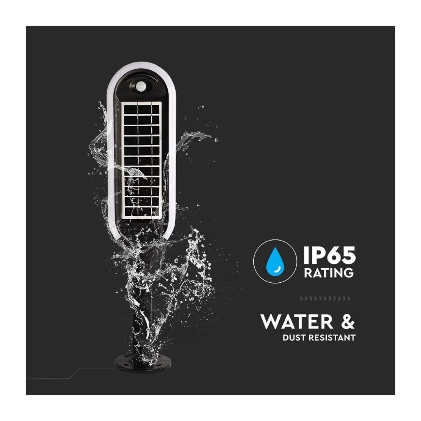 Lâmpada solar LED com sensor BOLLARD LED/5W/5,5V 70 cm 4000K IP65 2000 mAh