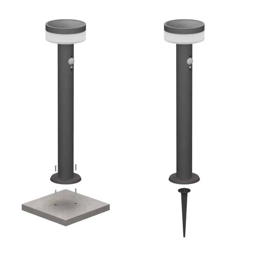 Lâmpada Solar LED com sensor LED/2W/3,7V 1200 mAh IP44 50 cm