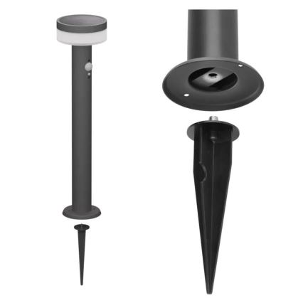 Lâmpada Solar LED com sensor LED/2W/3,7V 1200 mAh IP44 80 cm