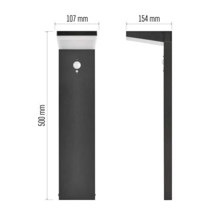 Lâmpada Solar LED com sensor LED/4,4W/3,7V 2200 mAh IP44