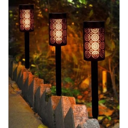 Lâmpada solar LED com sensor crepuscular LED/2V IP44 600 mAh