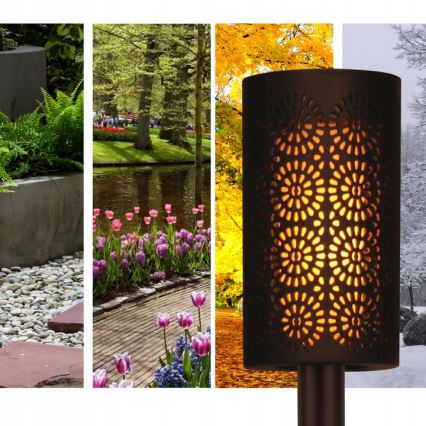 Lâmpada solar LED com sensor crepuscular LED/2V IP44 600 mAh