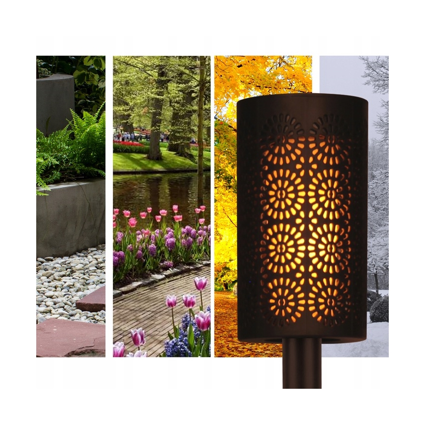 Lâmpada solar LED com sensor crepuscular LED/2V IP44 600 mAh