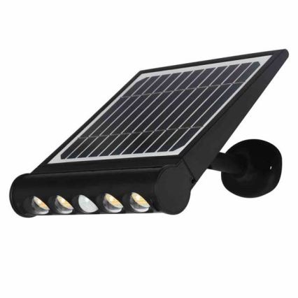 Luminária de parede solar LED com sensor de movimento e crepúsculo LED/8W/3,7V 4000 mAh 4000K IP65