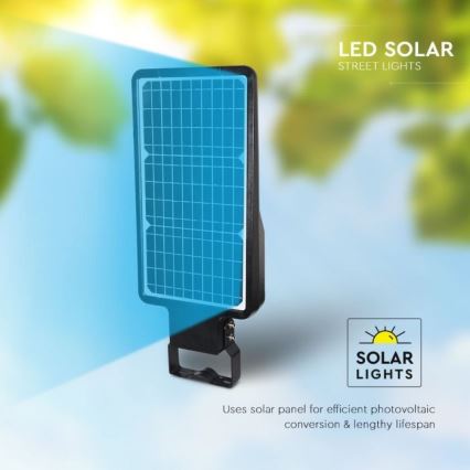 Luminária de Rua Solar LED com Sensor LED/40W/9,6V IP65 6000K 12000 mAh + controlo remoto