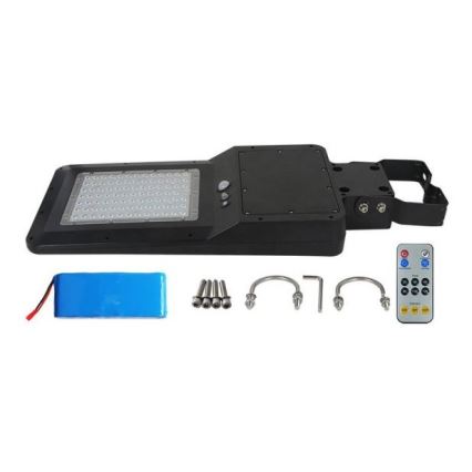 Luminária de Rua Solar LED com Sensor LED/40W/9,6V IP65 6000K 12000 mAh + controlo remoto