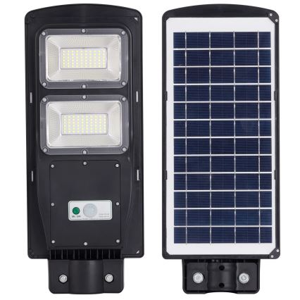 Luminária de Rua Solar LED com Sensor STREET 2xLED/6W/3,2V 12000 mAh IP65 + controlo remoto