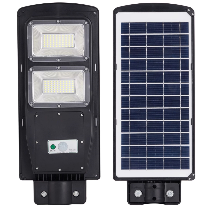 Luminária de Rua Solar LED com Sensor STREET 2xLED/6W/3,2V 12000 mAh IP65 + controlo remoto