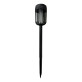 Lâmpada solar LED FLAME LED/1,2V 100 mAh 1800K 37 cm IP44 preta