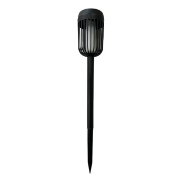 Lâmpada solar LED FLAME LED/1,2V 100 mAh 1800K 37 cm IP44 preta