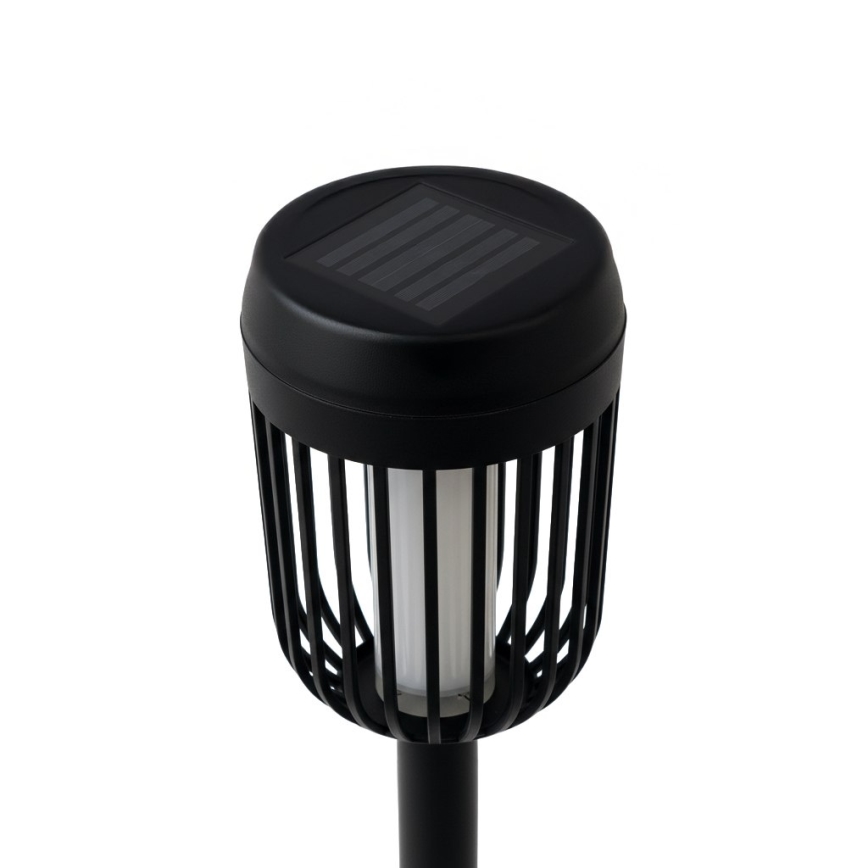 Lâmpada solar LED FLAME LED/1,2V 100 mAh 1800K 37 cm IP44 preta