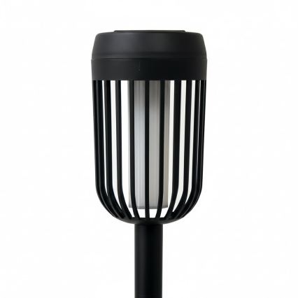 Lâmpada solar LED FLAME LED/1,2V 100 mAh 1800K 37 cm IP44 preta
