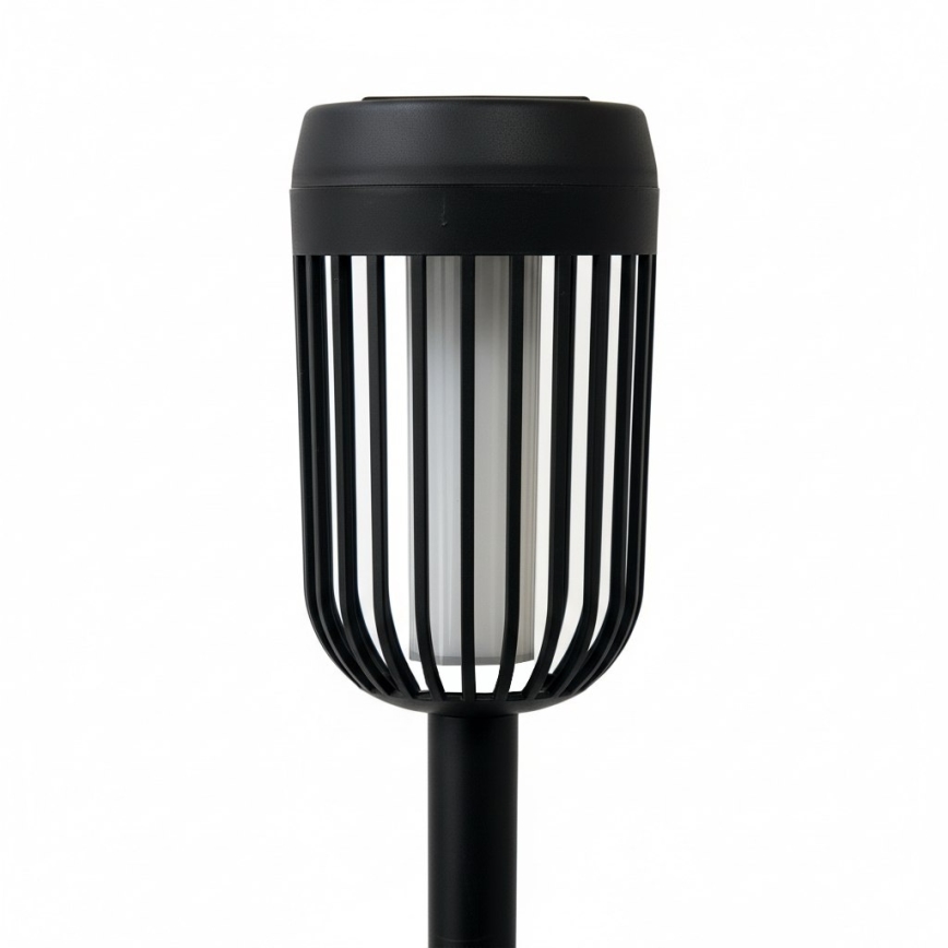 Lâmpada solar LED FLAME LED/1,2V 100 mAh 1800K 37 cm IP44 preta