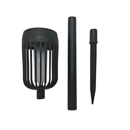 Lâmpada solar LED FLAME LED/1,2V 100 mAh 1800K 37 cm IP44 preta