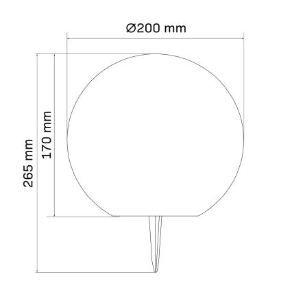 Lâmpada Solar LED KULA LED/3,2V 3000/4000/6500K Ø 20 cm 500 mAh IP65 branca