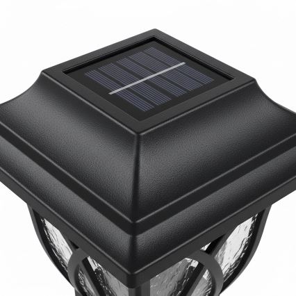 Lâmpada Solar LED LAWN LED/1,2V 100 mAh 3000K 44 cm IP44 preta