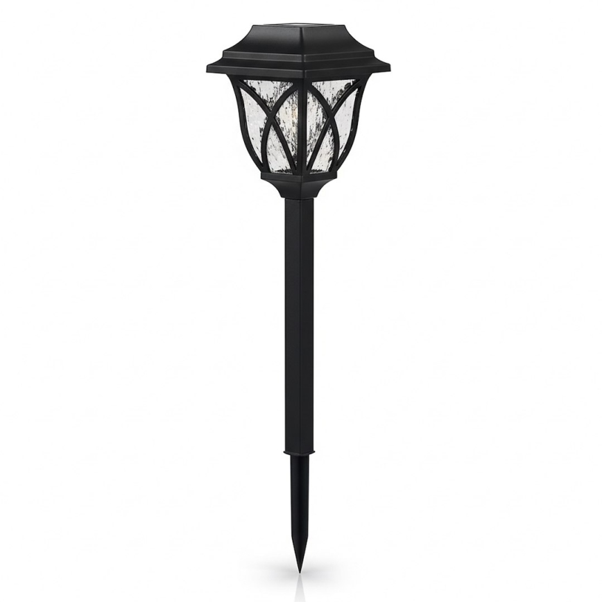 Lâmpada Solar LED LAWN LED/1,2V 100 mAh 3000K 44 cm IP44 preta