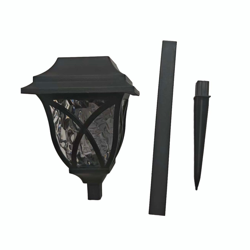 Lâmpada Solar LED LAWN LED/1,2V 100 mAh 3000K 44 cm IP44 preta