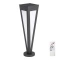 Lâmpada Solar LED LED/2W/3,7V IP65 3000K 2600 mAh preta + controlo remoto