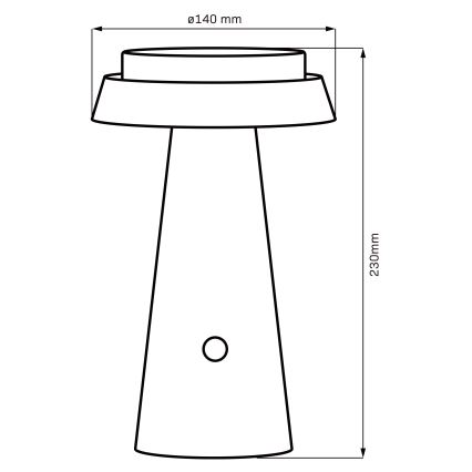 Lâmpada solar LED tátil dimmerizável MARAKESZ LED/3,7V USB 3600 mAh 1800/2700/3000K IP54 cinza