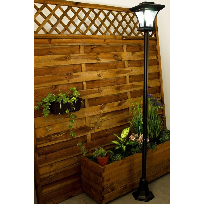 Lâmpada solar LED para exterior, 1,2 V, 1800 mAh, IP44, preta