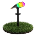 Lâmpada solar LED RGB 2 em 1 LED/3,7V 1200 mAh IP54 preta