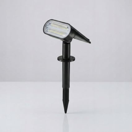 Lâmpada solar LED RGB 2 em 1 LED/3,7V 1200 mAh IP54 preta