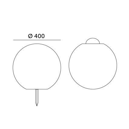 Lâmpada solar LED RGB regulável GARDEN BALL LED/5W/3,7V 3000K IP54 2200 mAh Ø 40 cm + controlo remoto