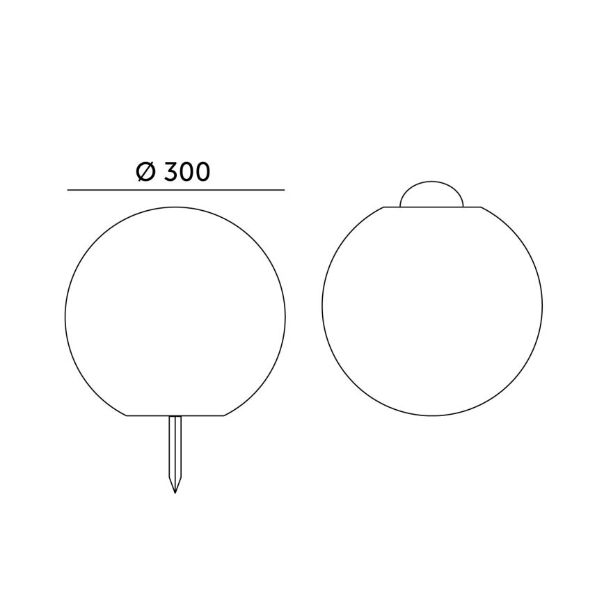 Lâmpada solar LED RGB regulável GARDEN BALL LED/5W/3,7V 3000K IP54 2200 mAh Ø 30 cm + controlo remoto