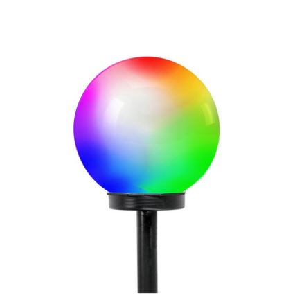 Lâmpada solar LED RGB SPHERE, LED/1,2 V, IP44, 200 mAh, Ø 20 cm