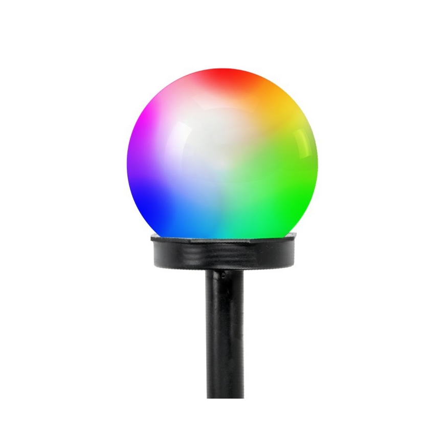 Lâmpada solar LED RGB SPHERE LED/1,2V IP44 40 mAh Ø 10 cm