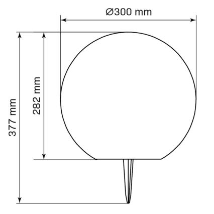 Lâmpada solar LED RGBW BALL LED/3,2V 500 mAh diâmetro 30 cm IP65 + controlo remoto