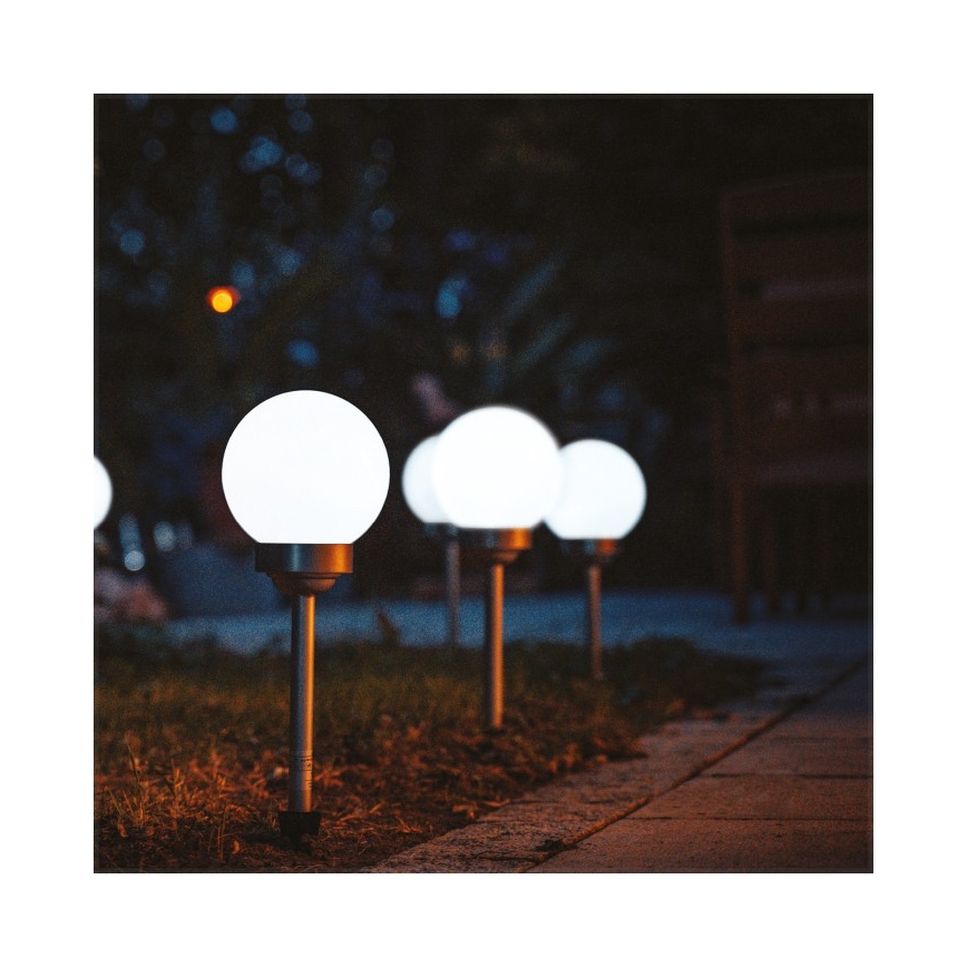 Lâmpada solar LED SPHERE LED/1,2V 4000K IP44 200 mAh Ø 20 cm