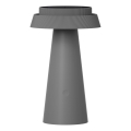 Lâmpada solar LED tátil dimmerizável MARAKESZ LED/3,7V USB 3600 mAh 1800/2700/3000K IP54 cinza