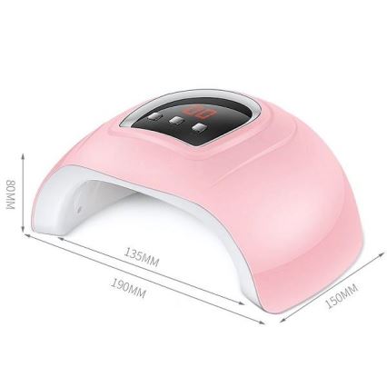 Lâmpada UV para unhas 54W/5V rosa