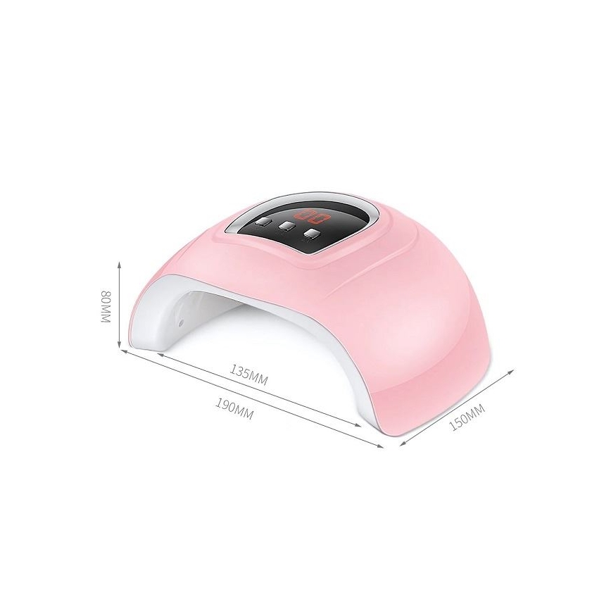 Lâmpada UV para unhas 54W/5V rosa