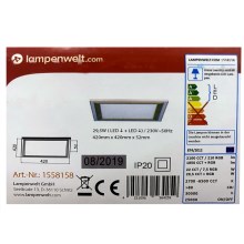 Lampenwelt - Iluminação de teto LED RGBW com regulação LYNN LED/29,5W/230V 2700-6500K + controlo remoto