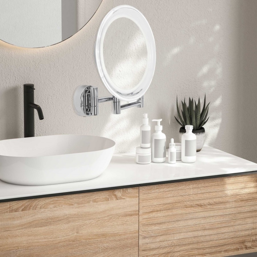 Lanaform - Espelho de parede para maquilhagem com LED WALL LED/4xAAA