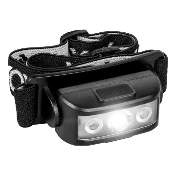 Lanterna de cabeça LED com regulação 3xLED/5V IPX4 100 brilhante 1200 mAh