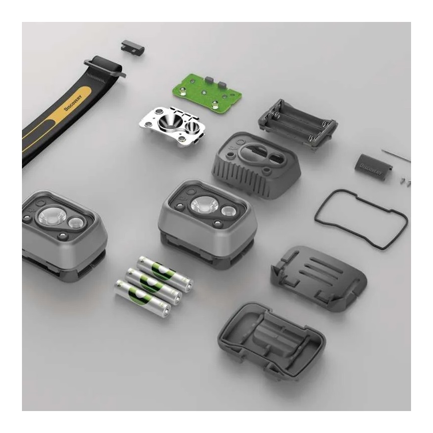 Lanterna de cabeça LED com regulação e com sensor GP DISCOVERY CHW54 LED/3xAAA IPX5