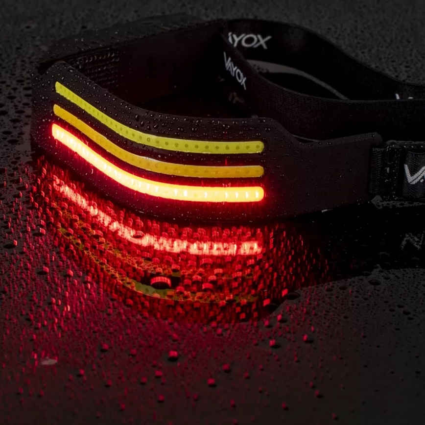 Lanterna frontal recarregável LED regulável com sensor e luz vermelha 4xLED/5V IP44 300 lm 1200 mAh