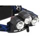 Lanterna de cabeça recarregável LED com luz vermelha LED/16W/7,4V IP44 preto/azul
