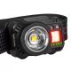 Lanterna de cabeça recarregável regulável com sensor e luz vermelha LED/6W/5V/3xAAA IP44 500 lm 11,5 h 1200 mAh