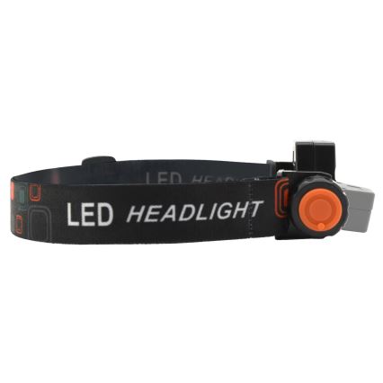 Lanterna de cabeça recarregável LED LED/1200mAh preta/vermelha