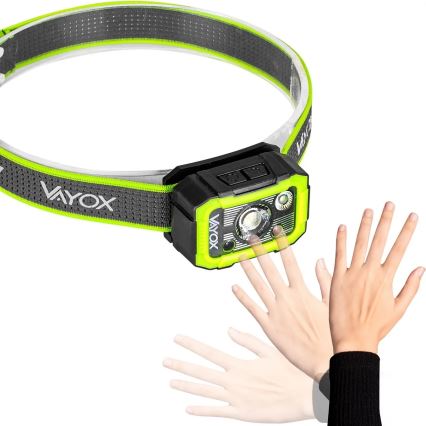 Lanterna frontal LED recarregável regulável com sensor LED/10W/5V IP66 750 lm 1500 mAh