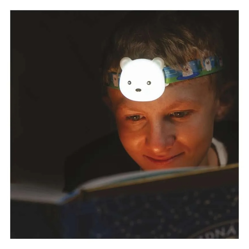 Lanterna de cabeça recarregável LED/USB 500 mAh — Urso