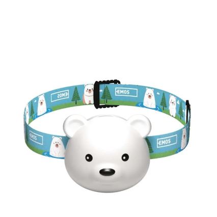 Lanterna de cabeça recarregável LED/USB 500 mAh — Urso