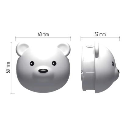 Lanterna de cabeça recarregável LED/USB 500 mAh — Urso